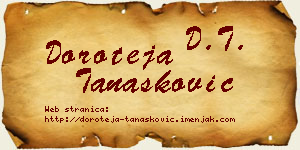 Doroteja Tanasković vizit kartica